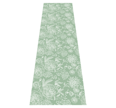 Tappeto vinile camera da letto stile floreale verde - TenStickers