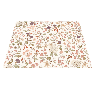 Tappeto vinile camera da letto design fiori rosa - TenStickers