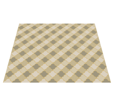 Tappeto vinile camera da letto motivo art deco beige - TenStickers