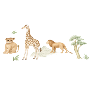 Tappeto vinile camera da letto savannah calma - TenStickers