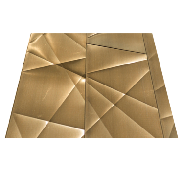 Tappeto vinile camera da letto texture poligonale 3d oro - TenStickers