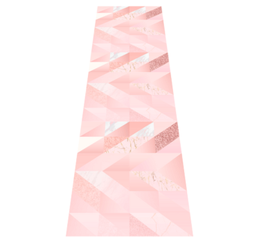 Tappeto vinile camera da letto sfondo geometrico rosa - TenStickers