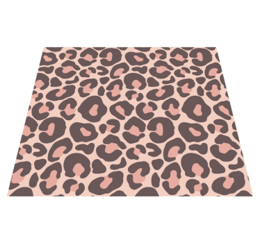 Tappeto vinile camera da letto stampa leopardata rosa - TenStickers