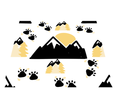 Tappeto vinile camera da letto impronte sulla neve - TenStickers
