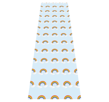 Tappeto vinile camera da letto arcobaleno e nuvole - TenStickers