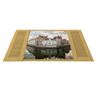 Tappeto vinile camera da letto foto di bruges - TenStickers
