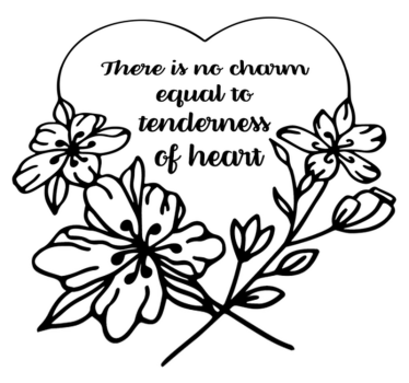Tappeto vinile camera da letto cuore di jane austen - TenStickers