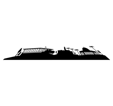 Tappeto vinile camera da letto skyline di gerusalemme - TenStickers