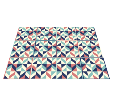 Tappeto vinile geometrico superficie con motivi geometrici - TenStickers