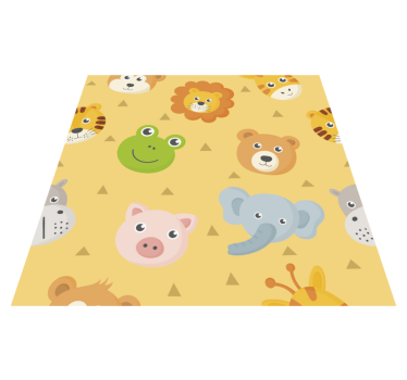 Tappeto vinile bebé area giochi colorata per animali - TenStickers