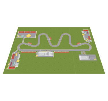 Tappeto vinile strade mappa stradale giocosa - TenStickers