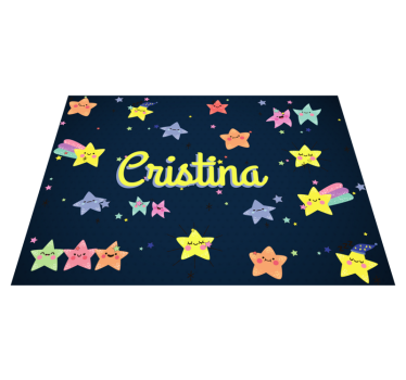 Tappeto vinile con nome stellato personalizzato - TenStickers