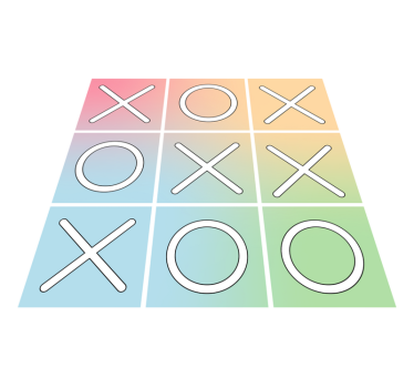 Tappeto vinile giochi gioco di tris - TenStickers