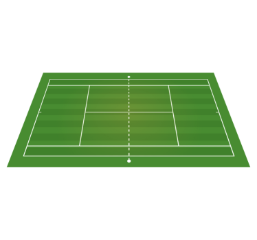 Tappeto vinile strade campo da tennis - TenStickers