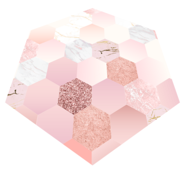 Tappeto vinile minimalista pastello esagonale - TenStickers