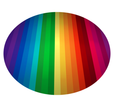 Tappeto rotondo in vinile arcobaleno a strisce - TenStickers