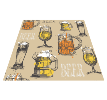 Tappeto vinile frase illustrazioni di bevande - TenStickers