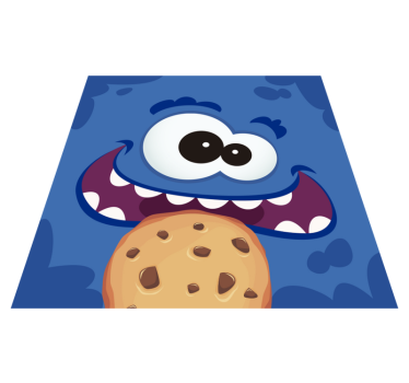Tappeto vinile per bambini delizia del mostro dei biscotti - TenStickers