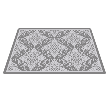 Tappeto vinile minimalista elegante fogliame monocromatico - TenStickers