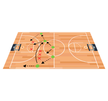 Tappeto vinile strade campo da basket - TenStickers