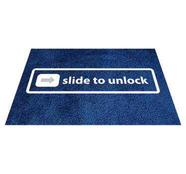Tappeto vinile frase design con sblocco a scorrimento - TenStickers