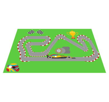 Tappeto vinile strade circuito dell'autodromo - TenStickers