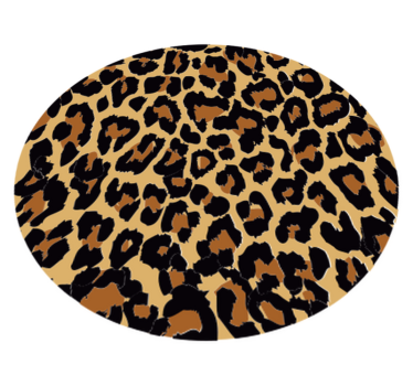 Tappeto vinile stampa animale cerchio a macchie di leopardo - TenStickers