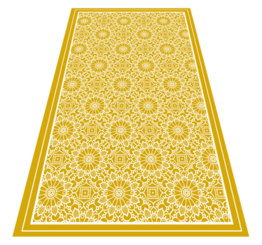 Tappeto in vinile stile retro/vintage Forma vintage giallo - TenStickers