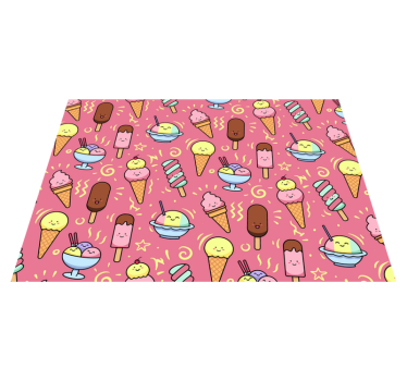 Tappeto in vinile bambini modello di dessert giocoso - TenStickers