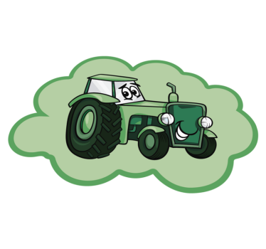 Tappeto vinile per bambini trattore amichevole - TenStickers