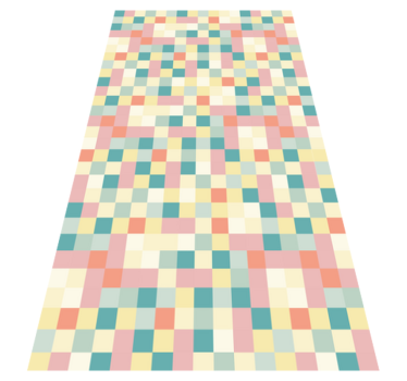 Tappeto vinile strisce griglia multicolore - TenStickers