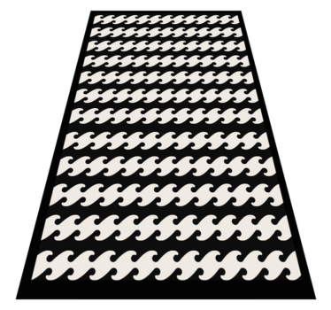Tappeto vinile strisce linee ondulate monocromatiche - TenStickers