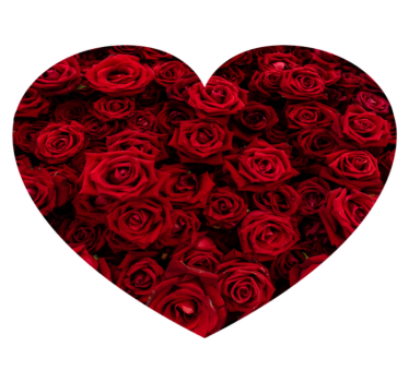 Tappeto vinile fiori romanticismo a forma di cuore - TenStickers