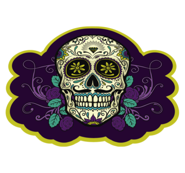 Tappeto vinile Halloween motivo del teschio - TenStickers