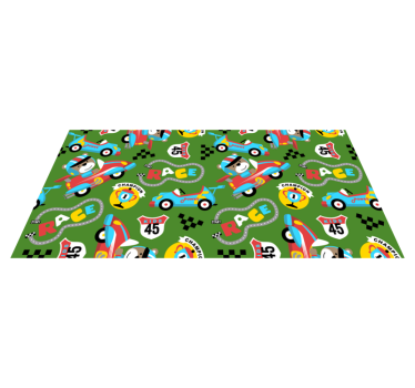 Tappeto vinile per bambini circuito di corse giocoso - TenStickers