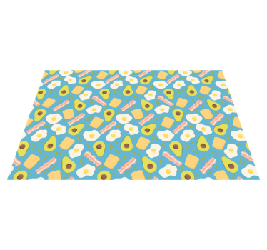 Tappeto vinile minimalista modelli di colazione - TenStickers