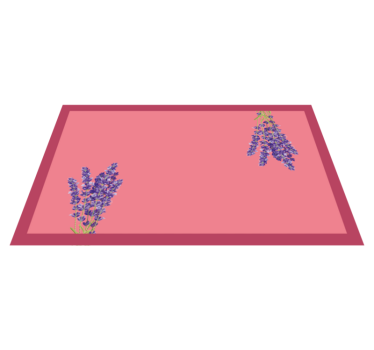 Tappeto vinile fiori accenti floreali di lavanda - TenStickers