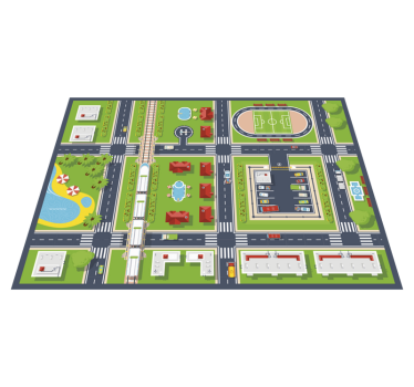 Tappeto vinile strade tappeto da gioco cittadino - TenStickers
