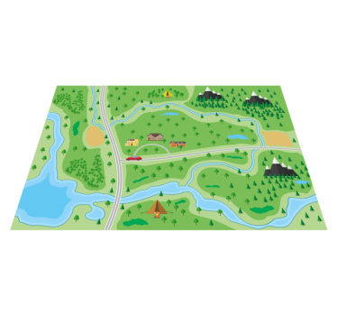 Tappeto vinile strade strada di gioco interattiva - TenStickers