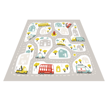 Tappeto vinile strade percorso del traffico cittadino - TenStickers