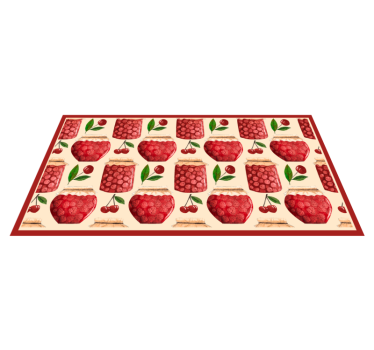Tappeto pvc cucina motivo di marmellata di ciliegie - TenStickers