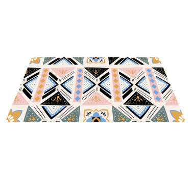 Tappeto vinile geometrico arazzo con motivi geometrici - TenStickers