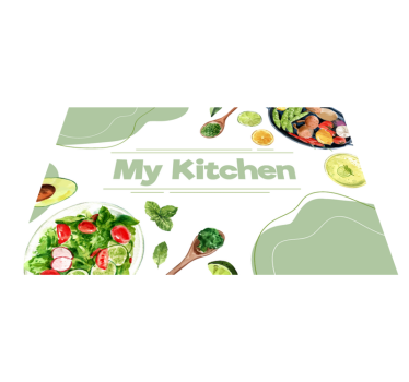 Tappeto pvc cucina la mia fetta di cucina - TenStickers