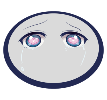 Tappeto vinile per bambini faccina anime che piange - TenStickers