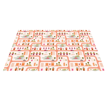 Tappeto vinile strade mappa giocosa della città - TenStickers
