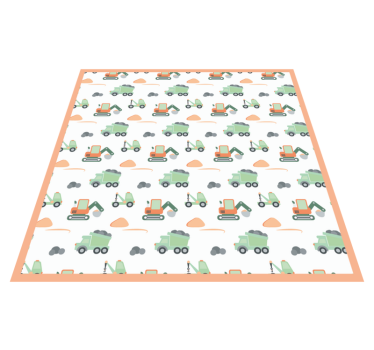 Tappeto vinile per bambini tempo di gioco della costruzione - TenStickers