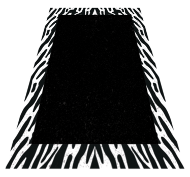 Tappeto vinile stampa animale zebra monocromatica - TenStickers