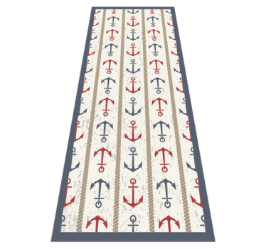 Tappeto vinile minimalista modello di ancoraggio nautico - TenStickers