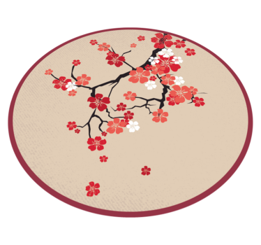 Tappeto vinile fiori rami fioriti - TenStickers