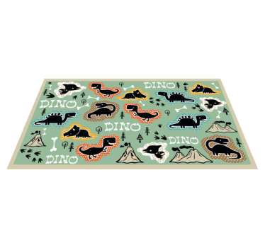 Tappeto vinile per bambini parco giochi per dinosauri - TenStickers